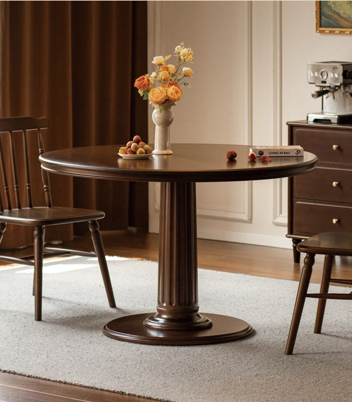 Solid wood dining table