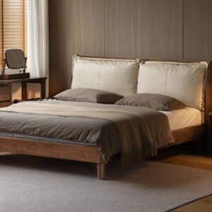 Solid wood bed