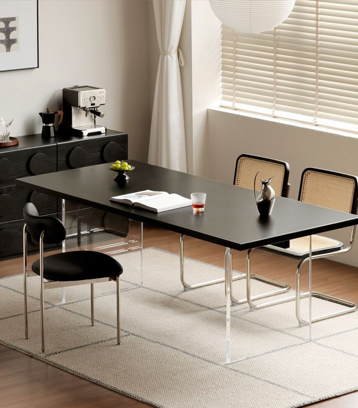 Solid wood dining table