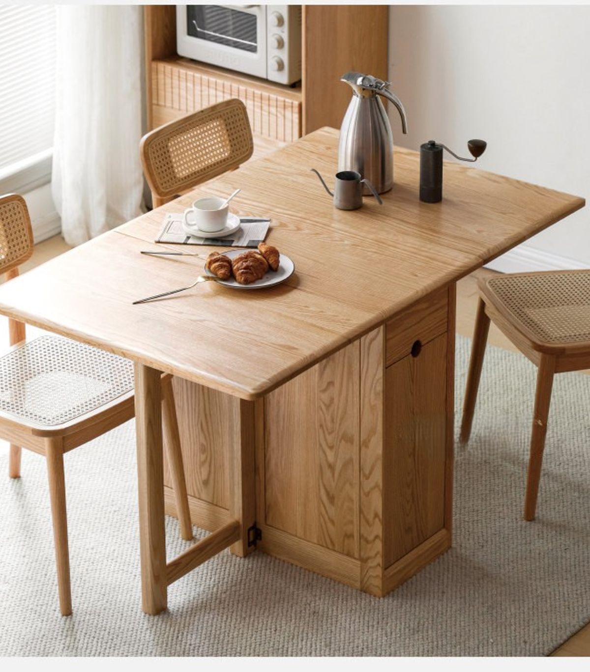 Solid wood dining table