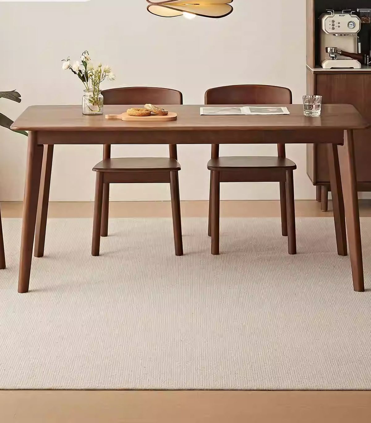 Solid wood dining table