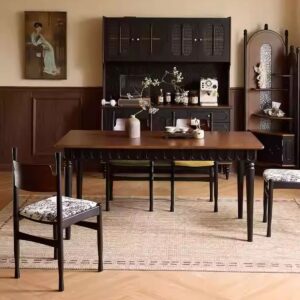 Solid wood dining table