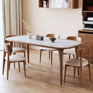 Solid wood dining table