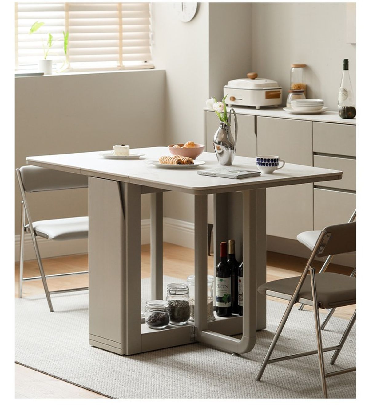 Solid wood dining table