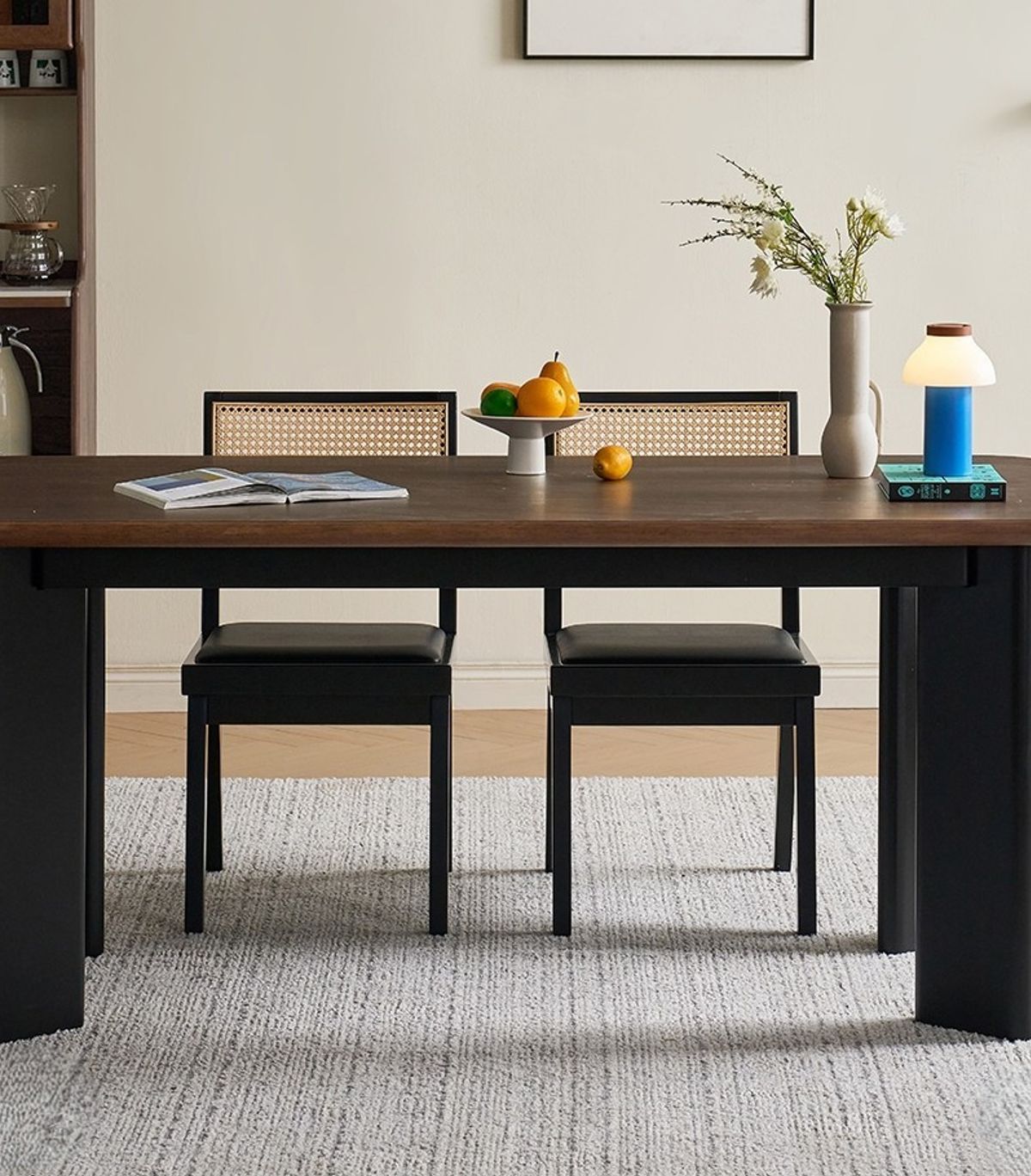 Solid wood dining table