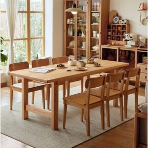 Solid wood dining table