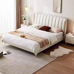 Solid wood bed