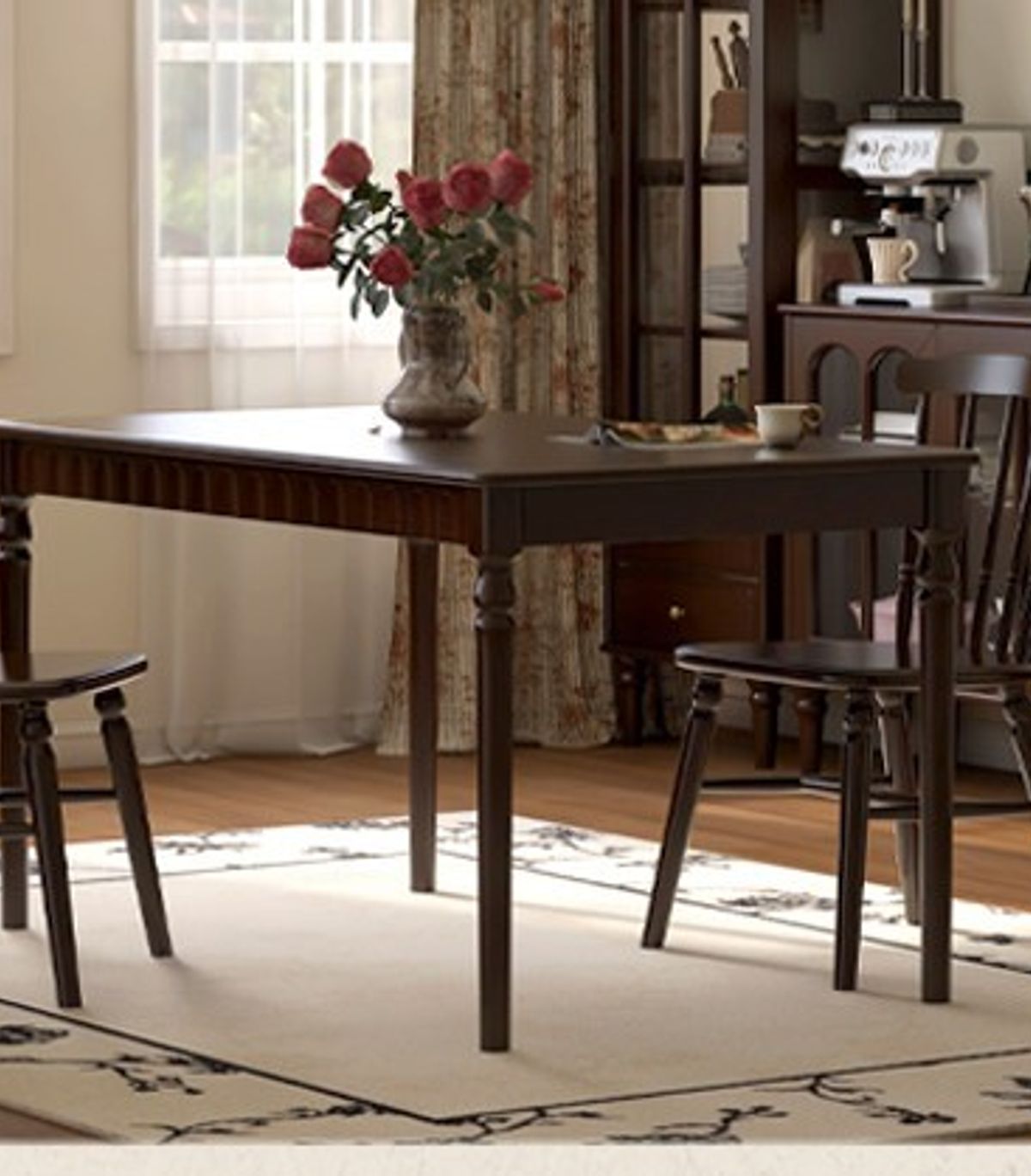 Solid wood dining table