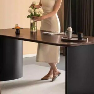 Solid wood dining table