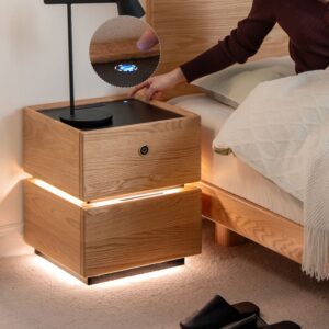 Solid wood bedside cabinet