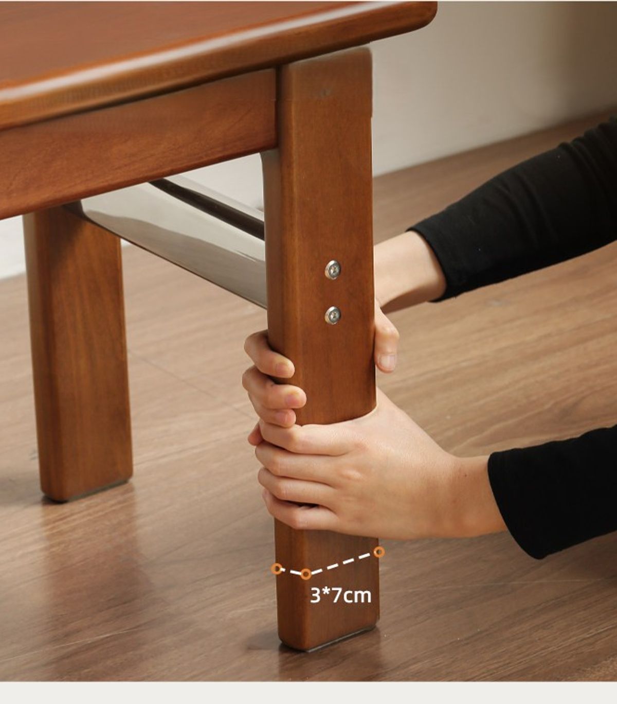 Solid wood bar stool - Image 2