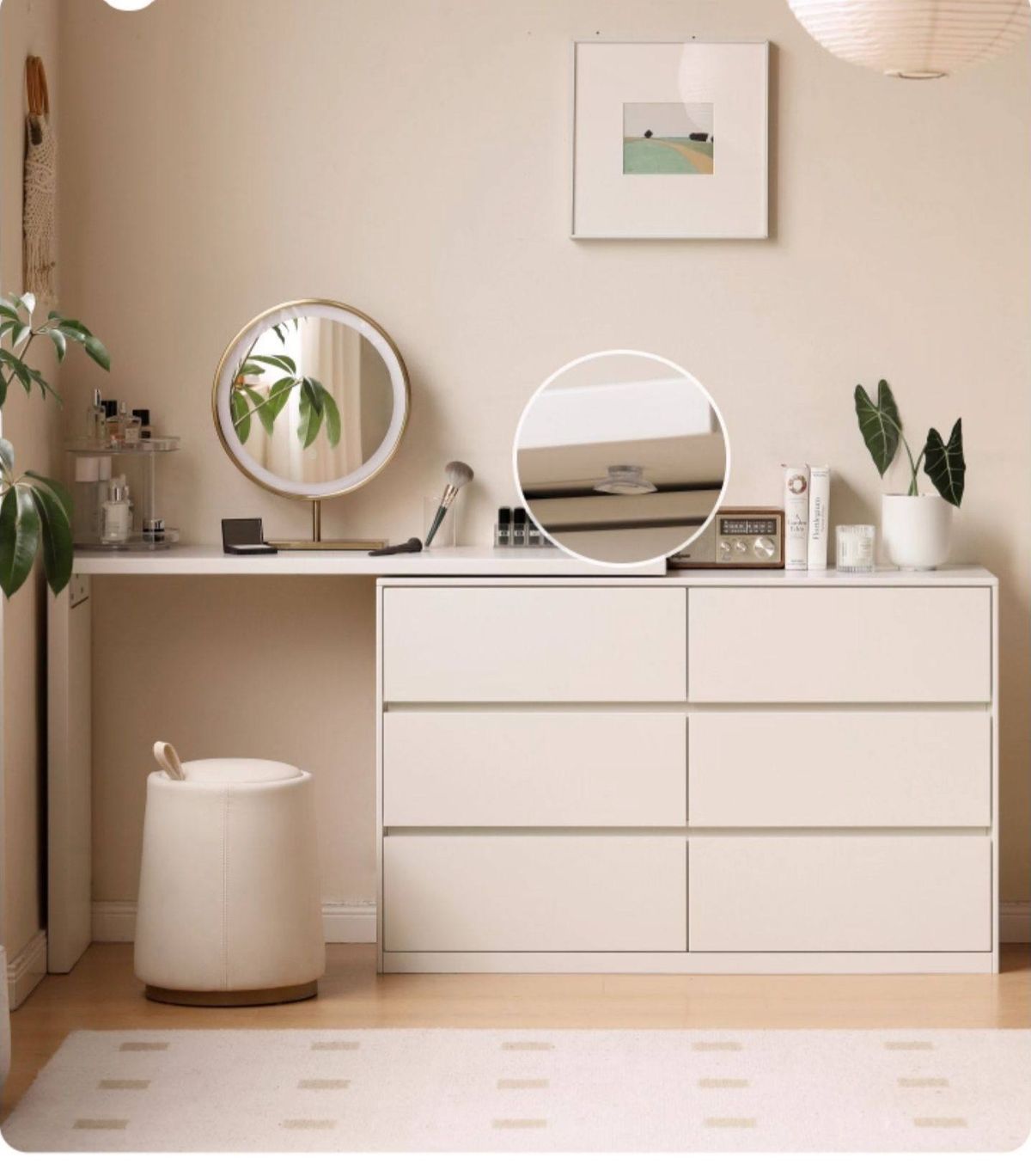 Solid wood dressing table