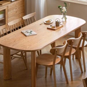 Solid wood dining table