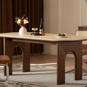 Solid wood dining table