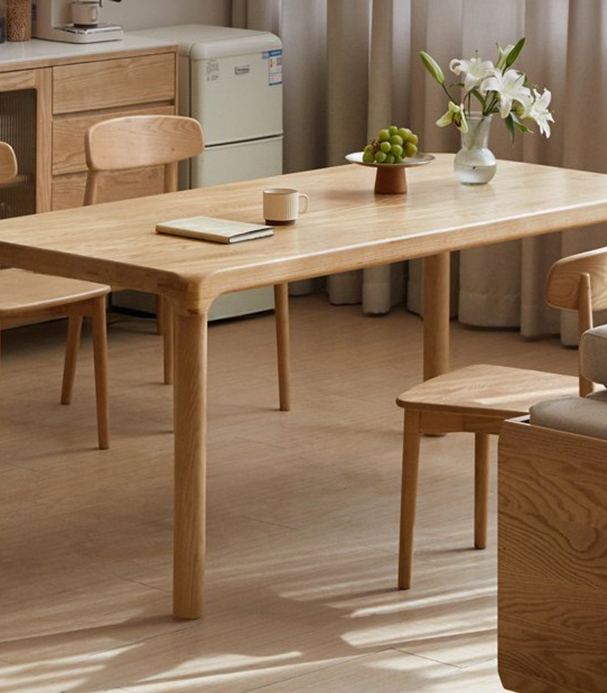 Solid wood dining table